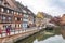 Colourful traditional french half-timbered houses in the old tow