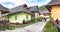 Colourful traditional wooden houses in mountain village Vlkolinec- UNESCO SLOVAKIA