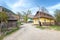 Colourful traditional wooden houses in mountain village Vlkolinec- UNESCO SLOVAKIA