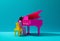 colourful trend concept people illustration music modern piano performance art. Generative AI.