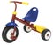 Colourful tricycle on a white background.