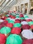 Colourful Umbrella display