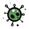 Colourful Vector Virus Microorganism Icon