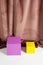 Colourful velvet duo cube