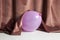 Colourful velvet pink balloon