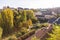 Colourful view of parks and architecture in Luxembourg