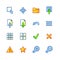 Colourful viewer icons