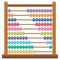 Colourful wooden abacus on white backgroud