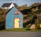 Colourful wooden shack in twillingate newfoundland