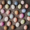 Colourfull Background with Eggs and bunnies