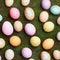 Colourfull Background with Eggs and bunnies