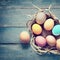 Colourfull Background with Eggs and bunnies