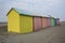 Colourfull beach-tents in Normandy