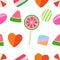 Colourfull candies pattern seamless background