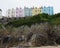 Colourfull houses on boulevard of Tenby