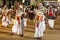 Colourfully dressed dancers perform at the Kataragama Festival in Sri Lanka.