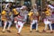 Colourfully dressed dancers perform at the Kataragama Festival in Sri Lanka.