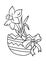 Colouring for children, Easter. Coloring page with cartoon Easter