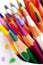 Colouring Palette of bright art pencils