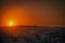 The colours of a Pacific sunset over the resort of Cabo San Lucas in Baja California