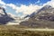 Columbia Icefield and Sunwapta Lake in Jasper National Park, Alb