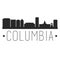 Columbia South Carolina. City Skyline. Silhouette City. Design Vector. Famous Monuments.