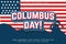 Columbus Day text effect 3D emboss cartoon style