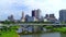 Columbus, Drone Flying, Scioto River, Ohio, Downtown