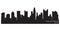 Columbus Ohio city skyline. Detailed vector silhouette