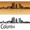 Columbus skyline in orange