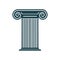 Column, ancient Greek pillar icon, legal attorney