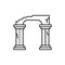 column, antiques icon. Simple line, outline vector elements of archeology for ui and ux, website or mobile application