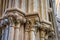 Column capital carvings inside Well cathedral