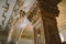 Column and capital inside the vault of a church decorated in the neoclassical style