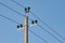 Column electrical power lines