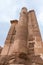 The column of the entrance to Temple of Dushares - Temple of god Nabataean in Petra. Near Wadi Musa city in Jordan