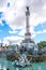 Column of the Girondins and fontaine on the Esplanade des Quinconces in Bordeaux, Aquitaine, France