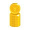 Column gold Chinese yuan or Japanese yen cartoon icon