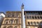 Column of Justice is an ancient Roman marble column with a porphyry statue of Justice at the top, Florence, Italy