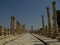 Column lined street in the Roman city of Jerash, Jordan