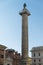 The Column of Marcus Aurelius in Piazza Colonna, Rome, Italy.