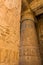 Column in Medinet Habu (Mortuary temple of Ramesses III) at the Theban Necropolis, Egy