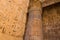 Column in Medinet Habu (Mortuary temple of Ramesses III) at the Theban Necropolis, Egy