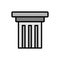 Column, museum icon. Simple color with outline vector elements of historical things icons for ui and ux, website or mobile