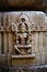 Column pedestal with devine female figure at Shri Mahaveer Jain Temple, Jaisalmer Fort, Jaisalmer, Rajasthan, India