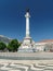 Column Of Pedro IV Is A Monument To King Peter IV Of Portugal And Algarve Located In Rossio Square Of Lisboa