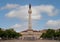 The Column of Pedro IV in Rossio Square in Lisbon, the capital of Portugal.