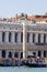 Column of San Marco on Piazza San Marco, port for gondolas, Venice, Italy