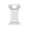 column for a statue icon. Element of Theatre for mobile concept and web apps icon. Outline, thin line icon for website design and