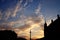 Column and statue of King Sigismund III Vasa at sunset, Warsaw, Poland